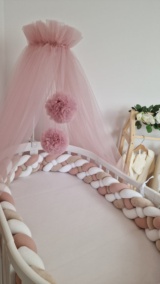 Ciel de lit vieux rose